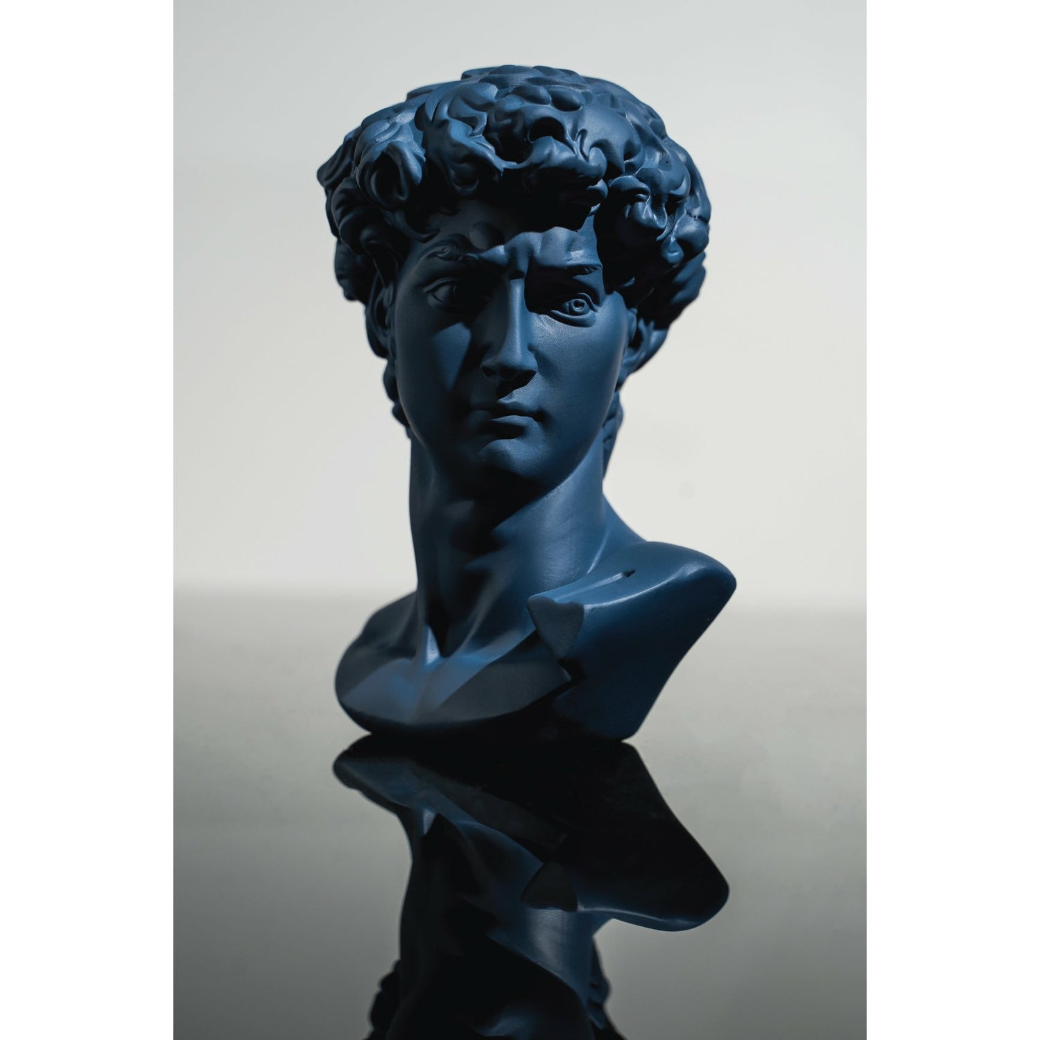 Navy Blue David Bust Sculpture - Our Navy Blue David Bust Sculpture is a timeless piece that’s an icon of both Italian and World Art History.